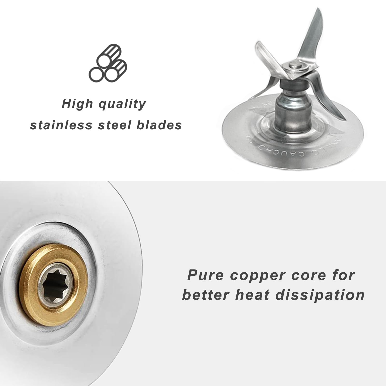 for Oster Blender Replacement Parts Blender Ice Crusher Blade with 2 Jar Base Cap and 4 Rubber O Ring Sealing Ring Gasket