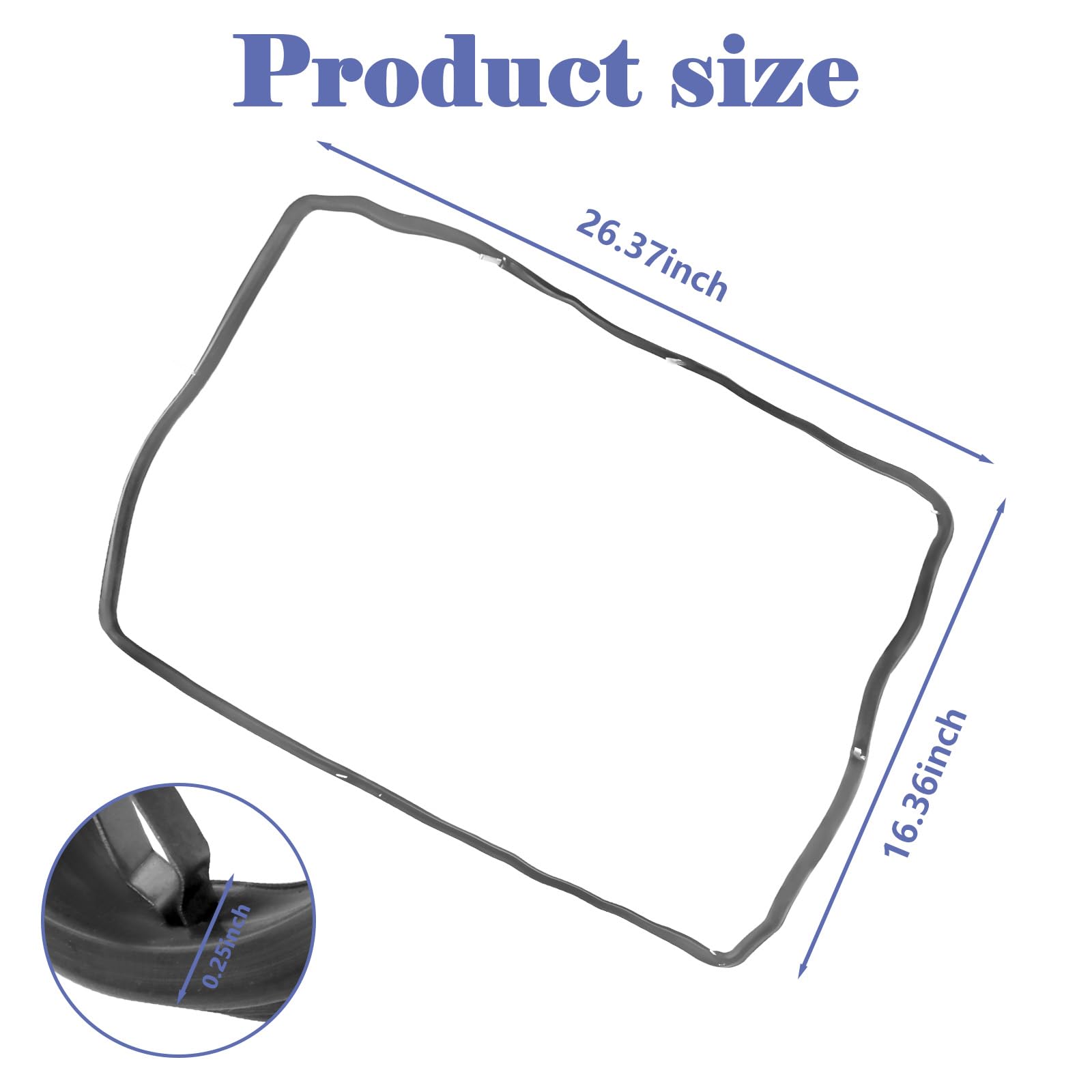 W10535778 WPW10535778 Range Oven Door Seal Gasket Fits for Whirlpool - Image 3