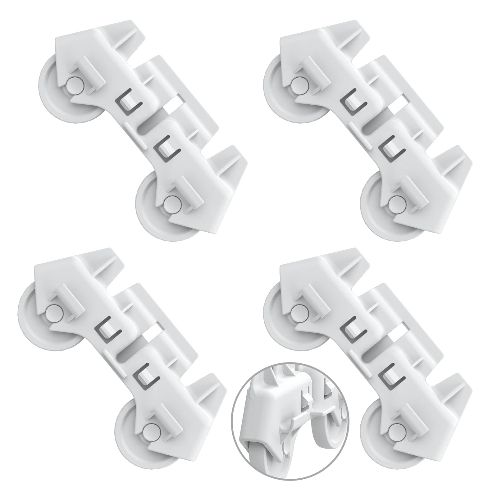UPGRADED W10728159 W10525646 Dishwasher Lower Rack Replacement Compatible with Whirlpool Dishwasher Rack, Replace W10315890 W10078180 Kitchenaid Kenmore Elite Dishwasher Bottom Rack & WP3376961 wheels - Image 8