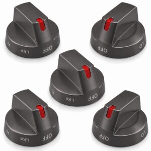 DG64-00473B for Samsung Stove Knob Replacement, Stainless Steel Reinforced with Scratch-Resistant Black Coating – Compatible with Samsung Gas Range/Oven Stove