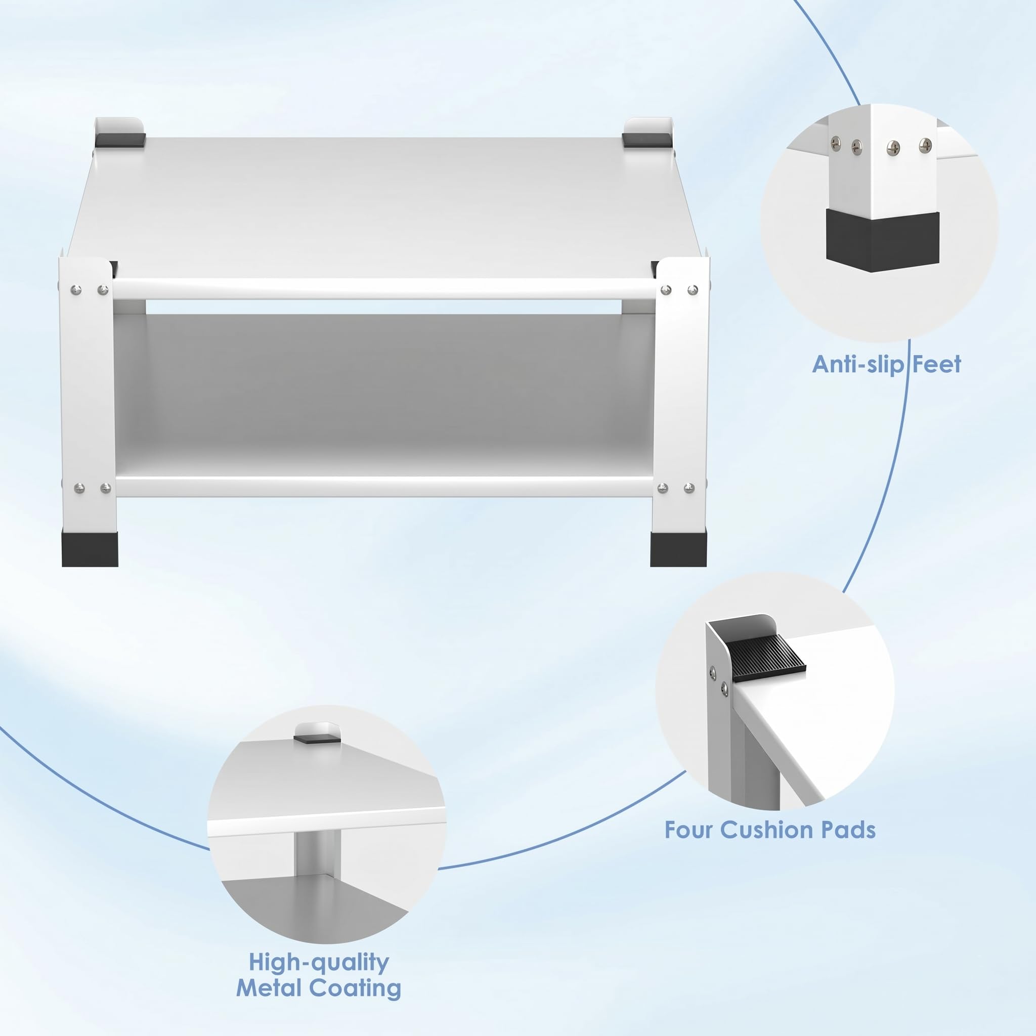 GangMei 2 Pack Washer and Dryer Pedestals Stand, 28" W, 14.37" H - Image 7