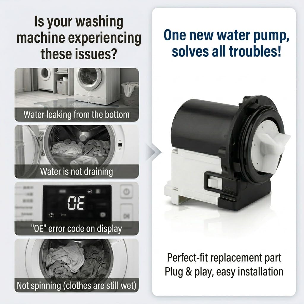 OEM Quality Washer Drain Pump For LG WM3050CW,WM2487HRM, WM3250HRA,WM2077CW, WM3360HVCA,WM3250HWA,WM2487HRMA