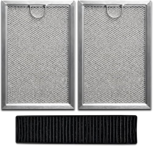 3-Pack Microwave Filter Set Fits for GE JVM7195SK6SS, PNM9216SK5SS, JVM7195EK5ES JNM7196DK5BB, JVM7195DK5WW, JNM7196SK6SS – Microwave Oven Grease & Charcoal Filter Replacement Part, Aluminum Mesh - Image 7