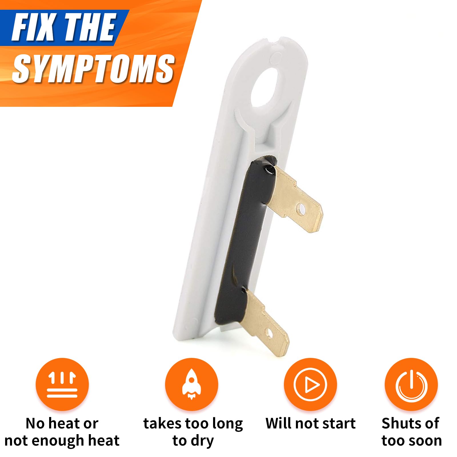 4 Pack 3392519 Dryer Thermal Fuse Replacement Part for Whirlpool Maytag Kenmore Dryers, 3388651, 3392519, 694511, 80005, WP3392519VP (4) - Image 7