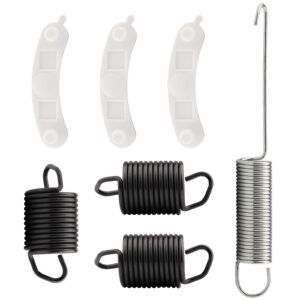 Washing Machine Kit includes 3 pcs WP63907 Suspension Spring,1 pcs W10250667 Counterweight Counter Balance Spring,3 pcs 285744 Tub Wear Pad Replacement Part Compatible with Whirlpool Kenmore Washer