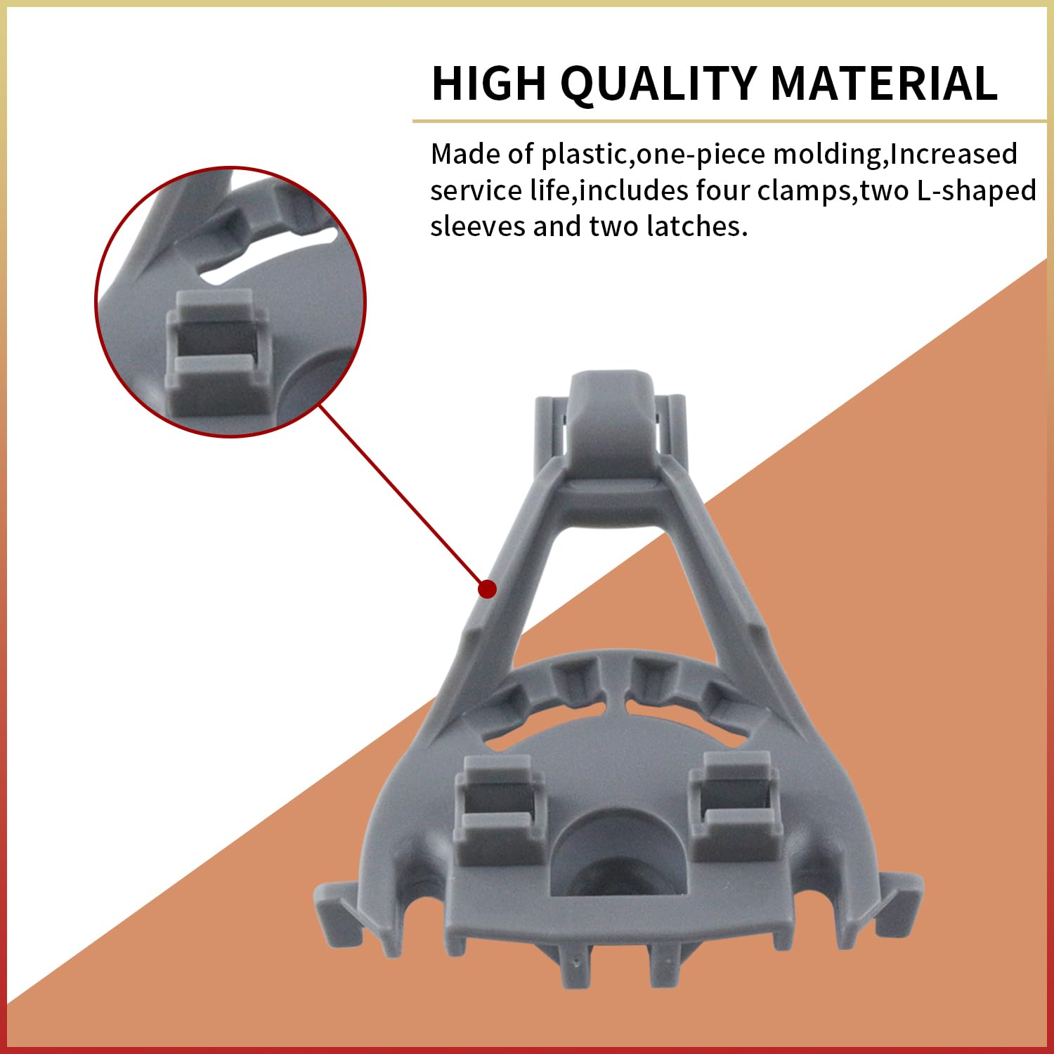 00428344 Dishwasher Bearing Lower Rack Flip Tine Clip Kit Replacement Part Compatible With Bosch Thermador Kenmore Dishwasher Replaces for 418499 00418499 428344 420199 00420199 1999096 - Image 5