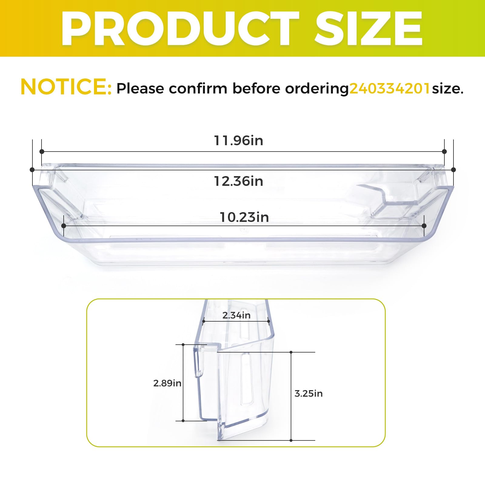 WR71X11046 Refrigerator Door Bin Compatible with GE Refrigerators, Refrigerator Middle Door Ice Bin for Restoring Storage Space and Organization - Image 7