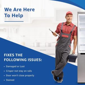 Lifetime Appliance Parts 2188656 Crisper Bin (Upper) Compatible with Whirlpool Refrigerator, Fridge Drawers, Kenmore Refrigerator Parts, Whirlpool Shelf Replacement - WP2188656