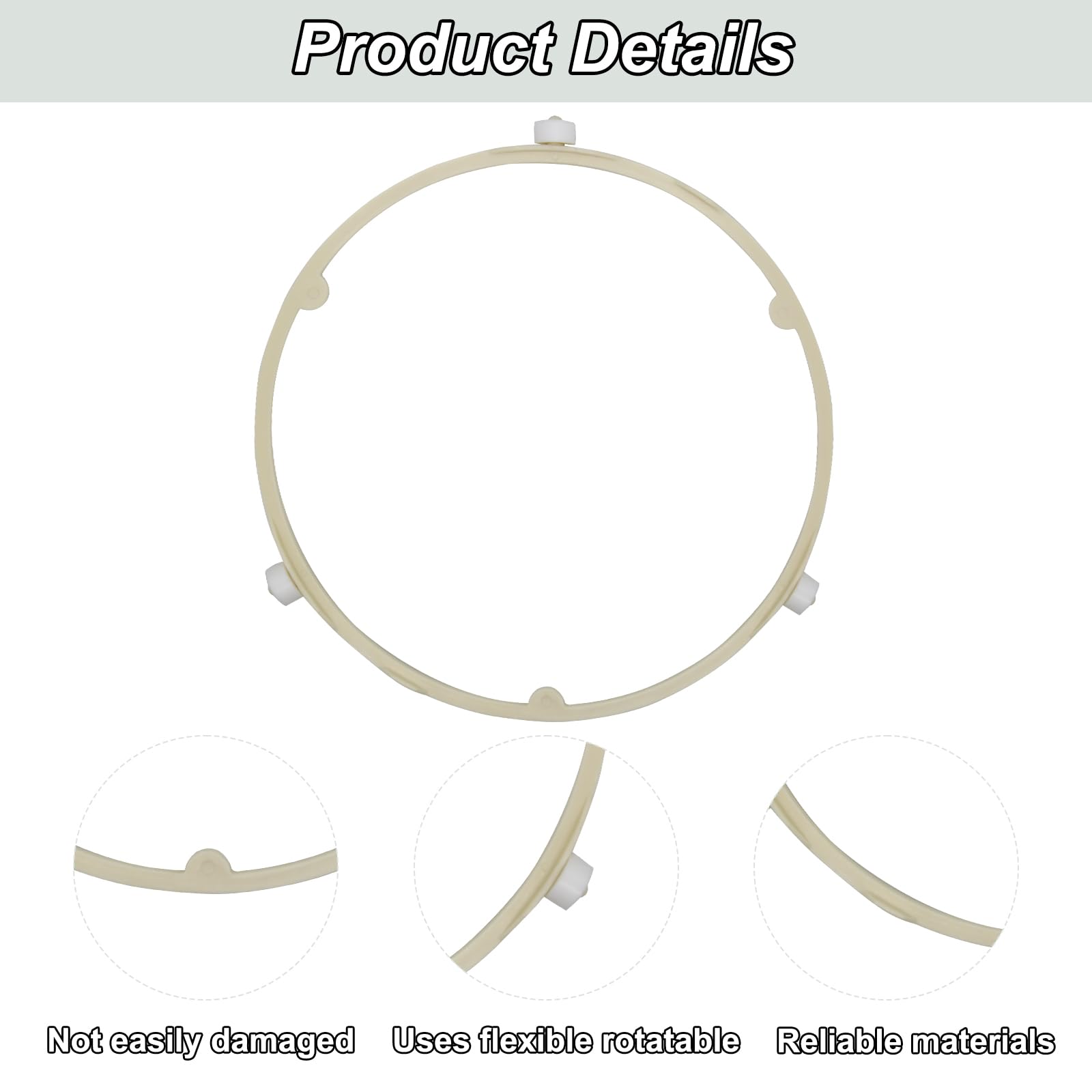 8.5in Microwave Plate Replacement, Microwave Roller Ring Replacement Accessories Compatible with Ge Samsung Frigidaire Wb06x10625 Wb06x10818 De92-90495a 5304464115 5304509438 - Image 5