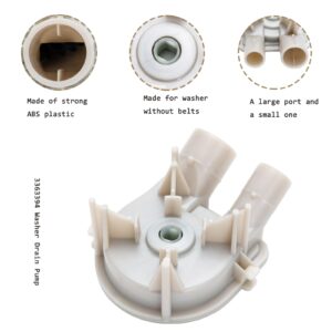 3363394 Washer Drain Pump Replacement for Kenmore Series 70 80 90.