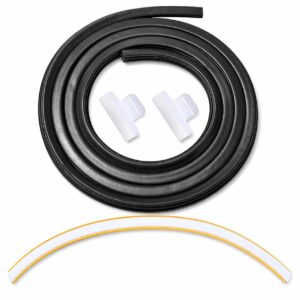 154827601 Dishwasher Door Seal Kit Compatible with Frigidaire Gallery Kenmore Electrolux Dishwasher, Includes 809006501 Bottom Door Gasket & 154701001 Splash Shield, Door Seal Replacement