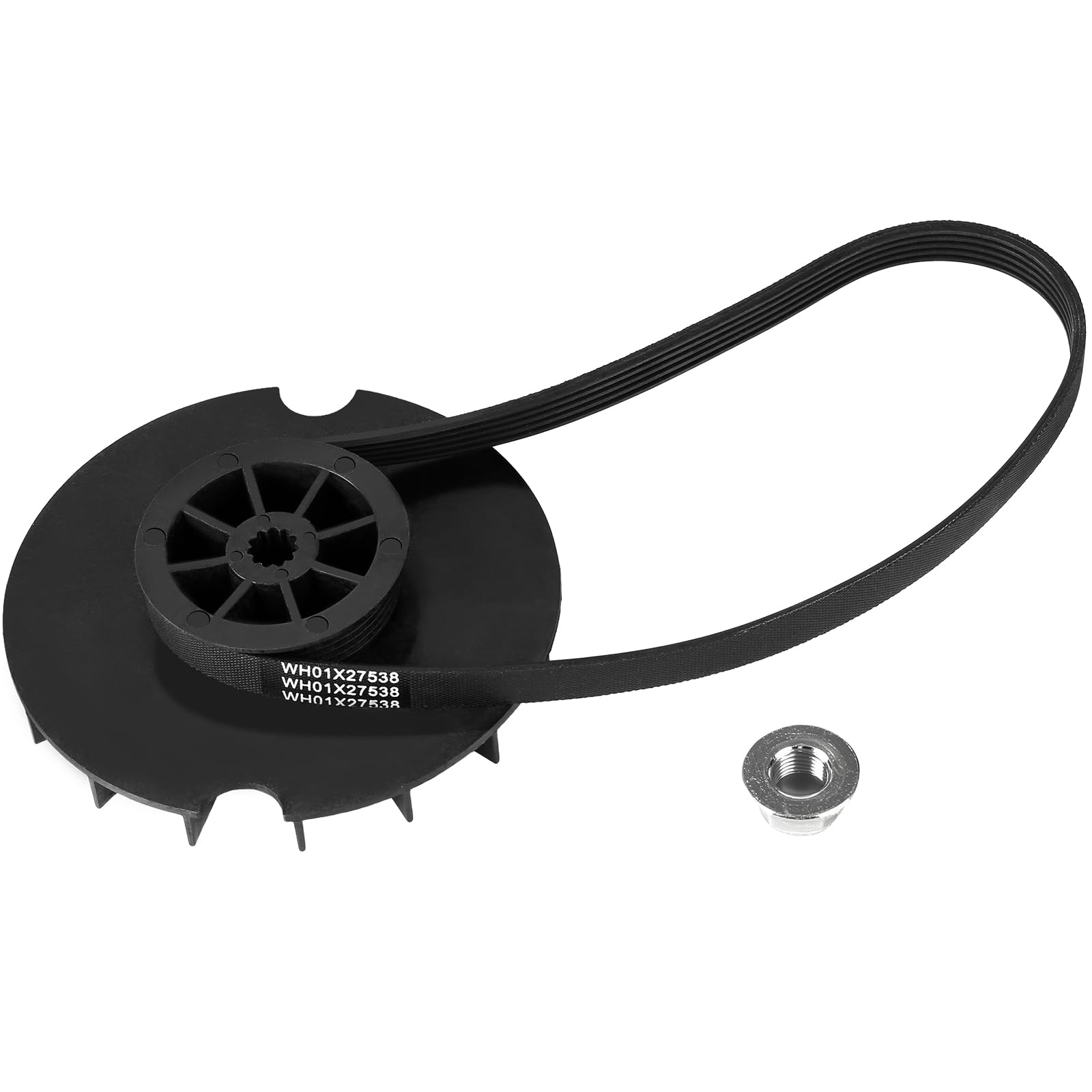 WH03X32218 WH49X25378 Washer Motor Pulley & WH01X27538 Belt & Nut for GE
