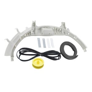 WE49X20697 Dryer Bearing Kit Compatible with GE Contains Top Front Bearing WE3M26 Drum Felt WE9M30 Drive Belt WE12M29 Slides WE1M1067 (WE1M481) Glide Slides WE1M504 (WE1M333) WE12X83 Pulley Idler