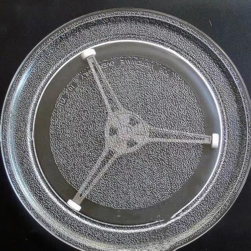 Triple Arm Microwave Turntable Ring Microwave Glass Plate Tray Support Holder Rotating Ring Roller Replacement Inner ring for 9.6" Microwave Oven Glass Flat Turntable Plate (9.6'')
