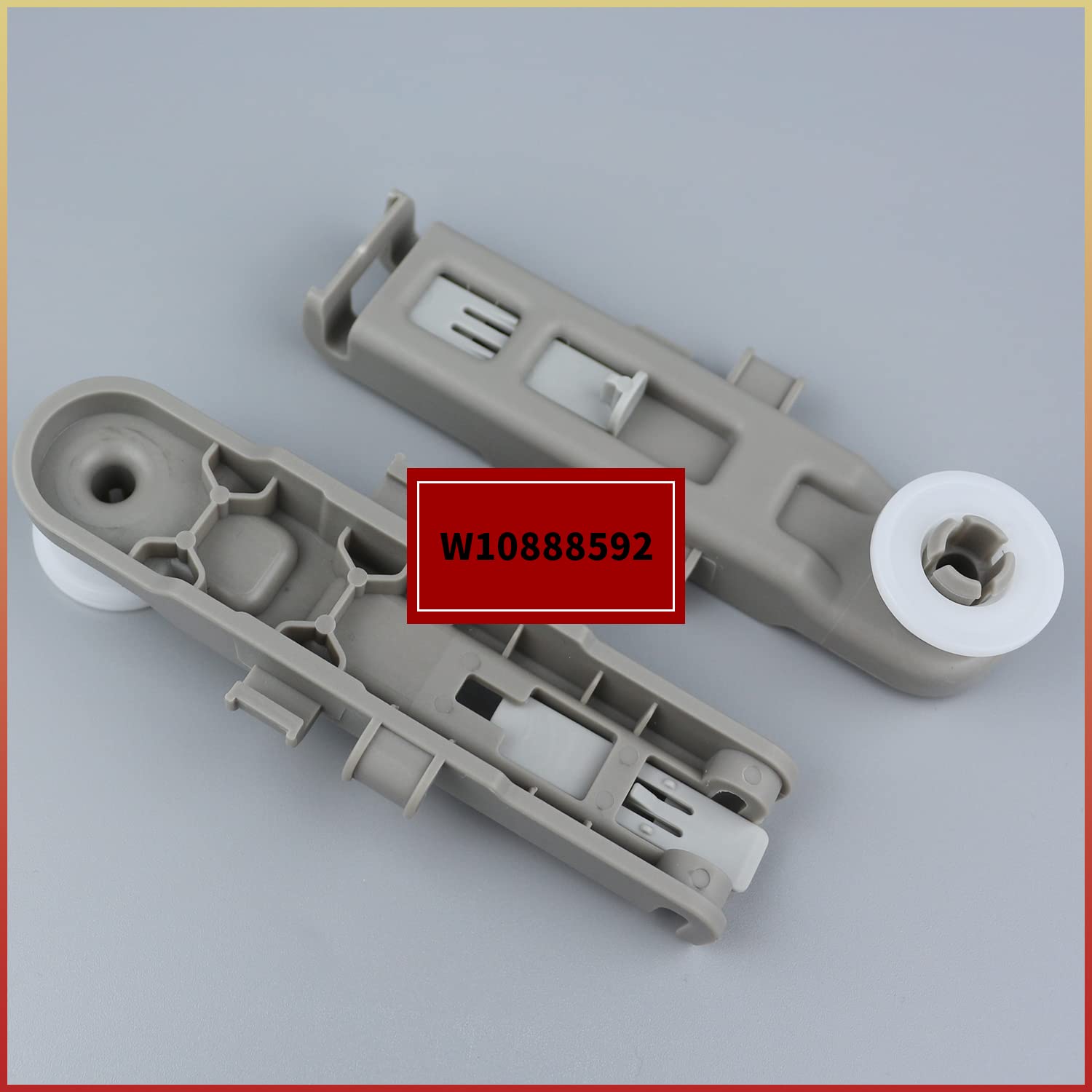 2 pcs W10888592 Dishwasher Upper Rack Wheel Top Replacement Part Compatible with Whirlpool Kenmore Maytag Dishwashers Upper Dishrack Roller Assembly- Replaces WP8575281 PS11769236 8575281