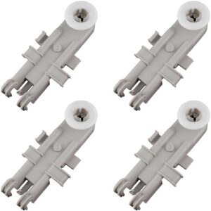 8268743 Dishwasher Upper Rack Wheel Replacement, Fit Whirlpool Kenmore KitchenAid Dishwashers Top Rack Parts (Pack of 4)