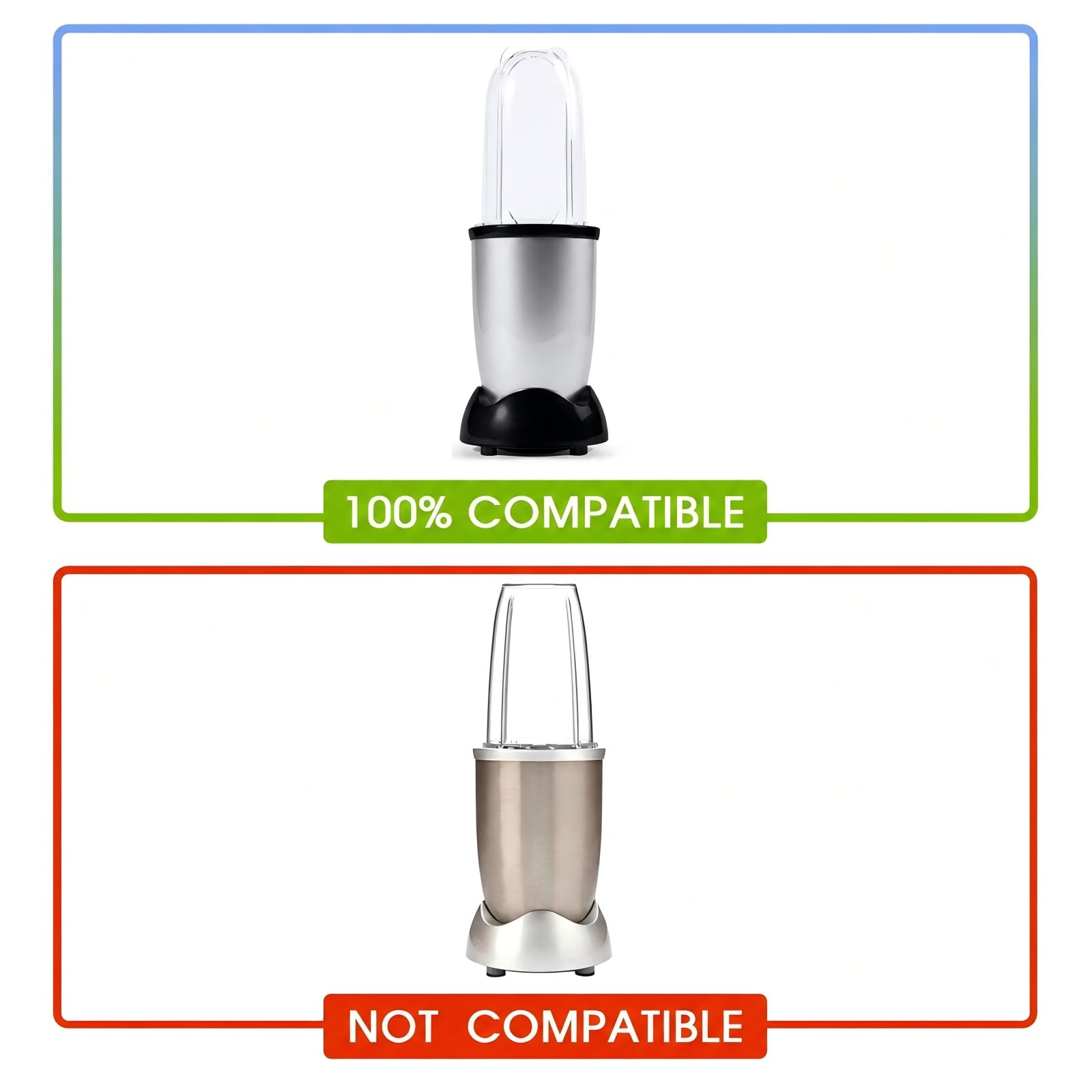5-piece Magic Bullet Blender Cups, Tall 22oz Cup with Flip-Top To-Go Lid, Cross Blade, Blender Replacement Parts, Mug with Handle Compatible with Magic Bullet 250w MB1001 - Image 4
