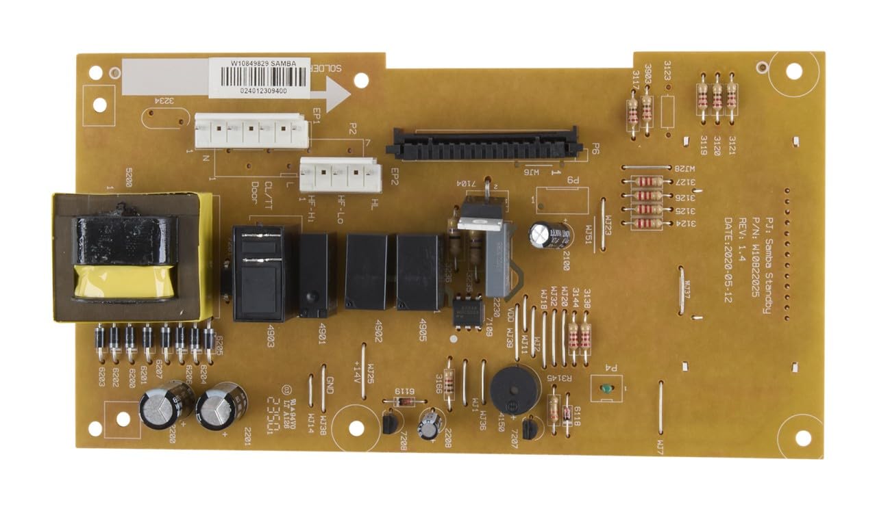 Whirlpool W11552018 Genuine OEM Microwave Electronic Control Board Replacement Part - Replaces W10831030, W11106356, W10849829, W10886650, W10892389, and W11544451 - Image 5