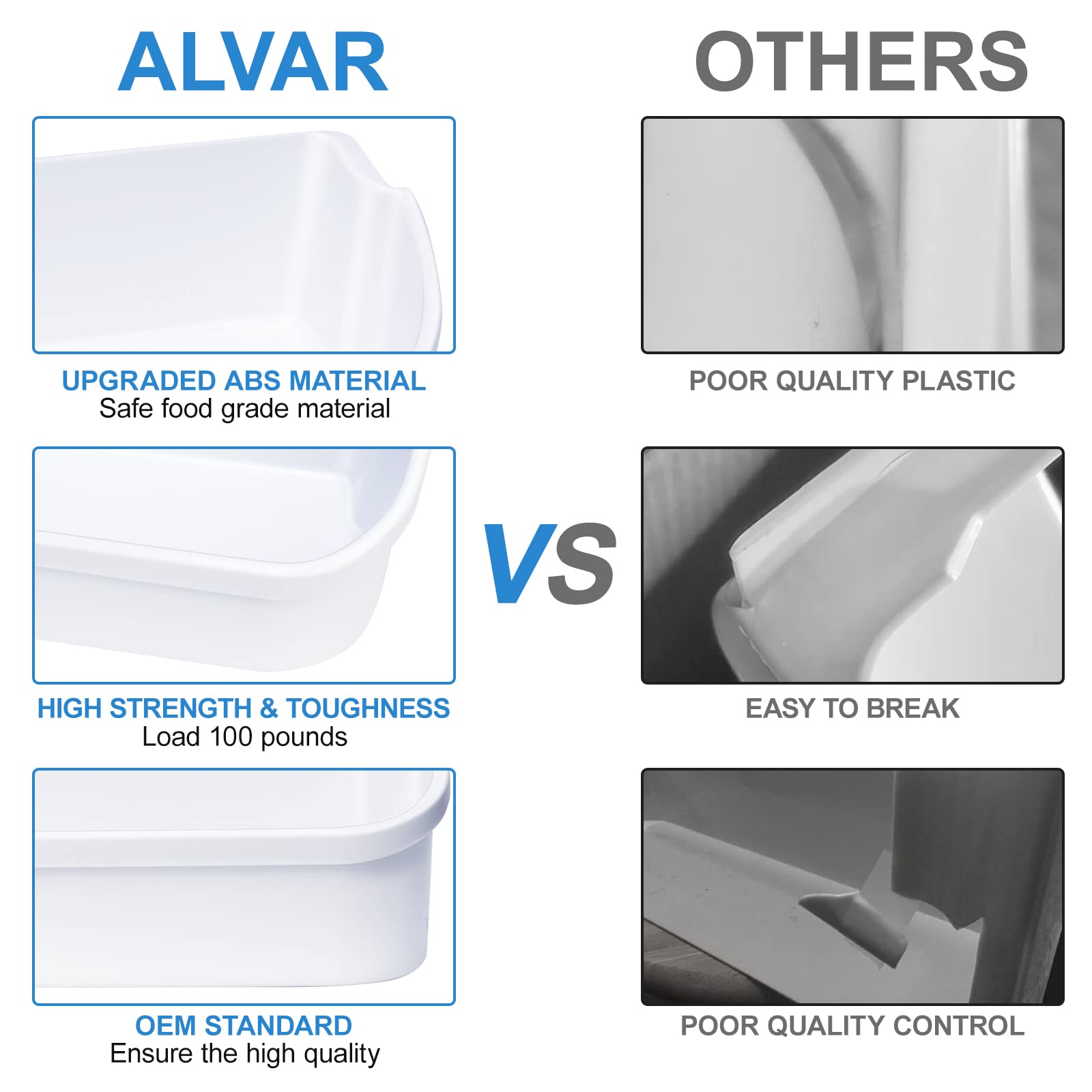 ALVAR 240356401 Refrigerator Door Bin For Frigidaire Door Shelf Replacement - Image 8
