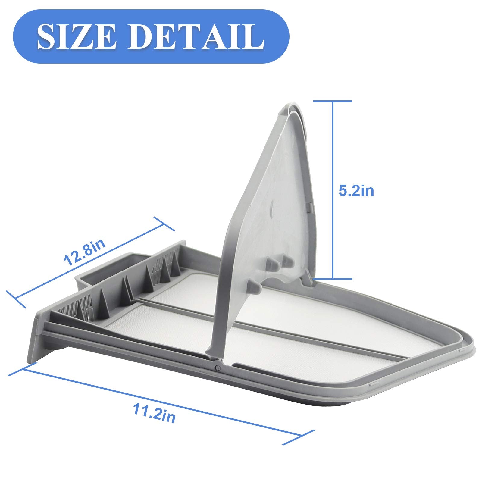 DC97-16742A Dryer Lint Trap Filter Replacement for Samsung Dryer with Flap Upgraded Stainless Steel Screen, Replaces AP5306681 PS4221839 DC61-03048A DV45H7000EW/A2 DV48H7400EW/A2 by APPLIANCEMATES - Image 7