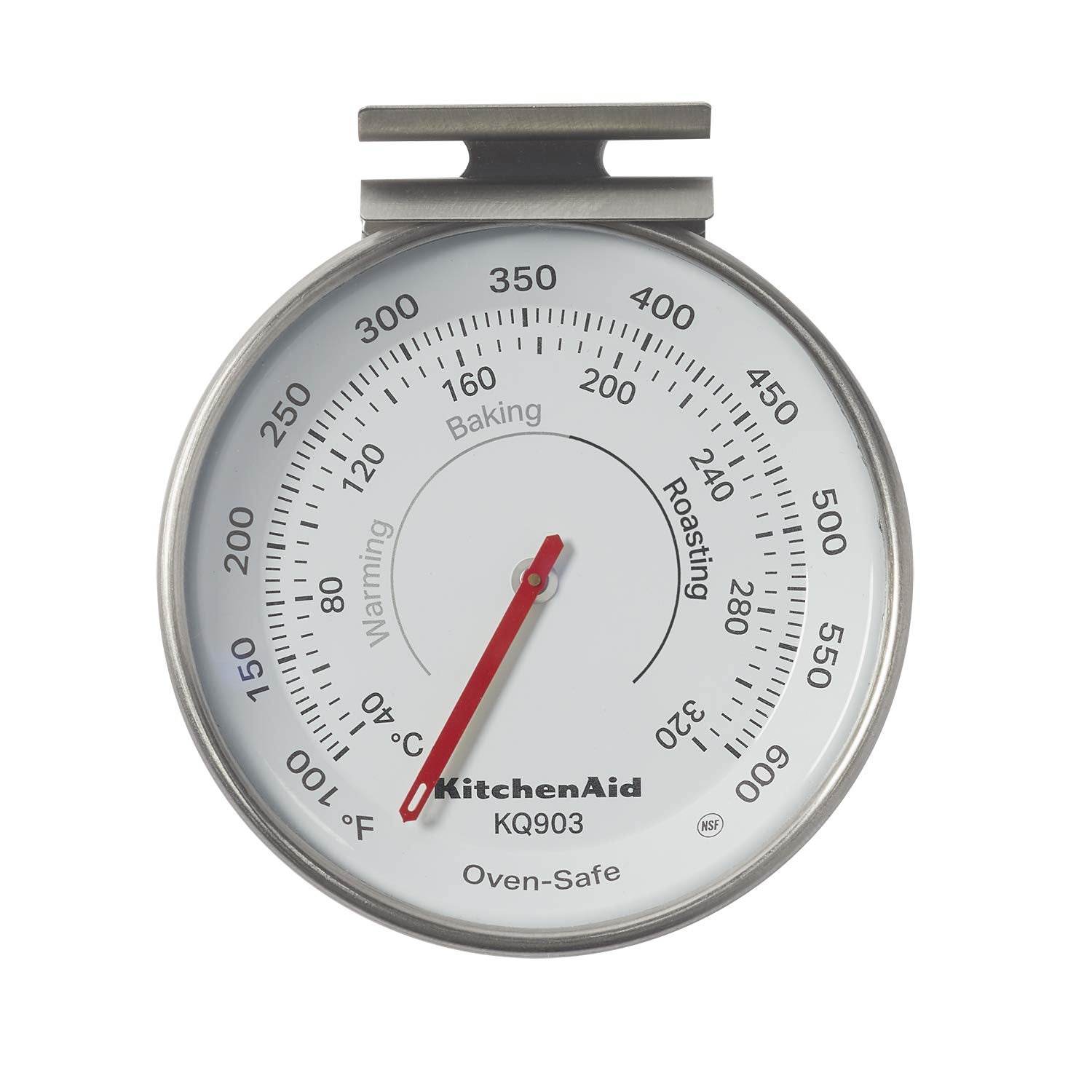KitchenAid 3-in Dial Oven Thermometer, Temperature Range: 100°F to 600°F