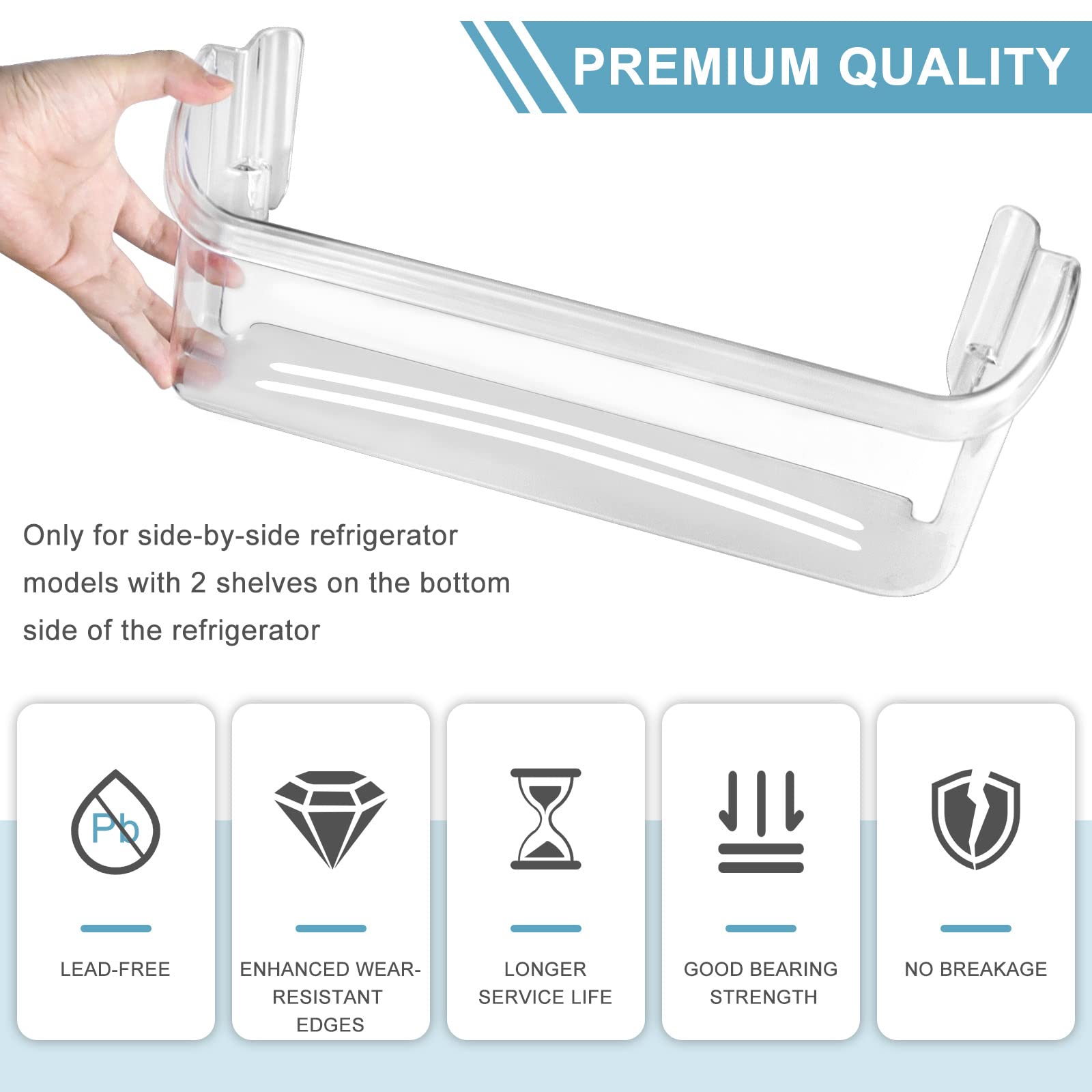 UPGRADED 242126602 Refrigerator Door Bin Shelf Replacement - Image 4
