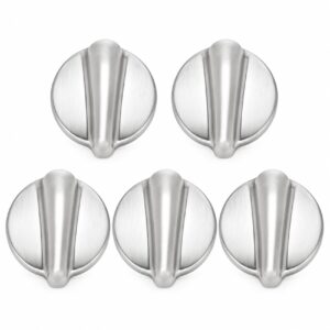 5 Packs WB03K10303 Profile Stove Cooktop Oven Rang Knob Replacements for GE,Stove knob Part WB03K10208,AP4980246, 1810427, AH3486484