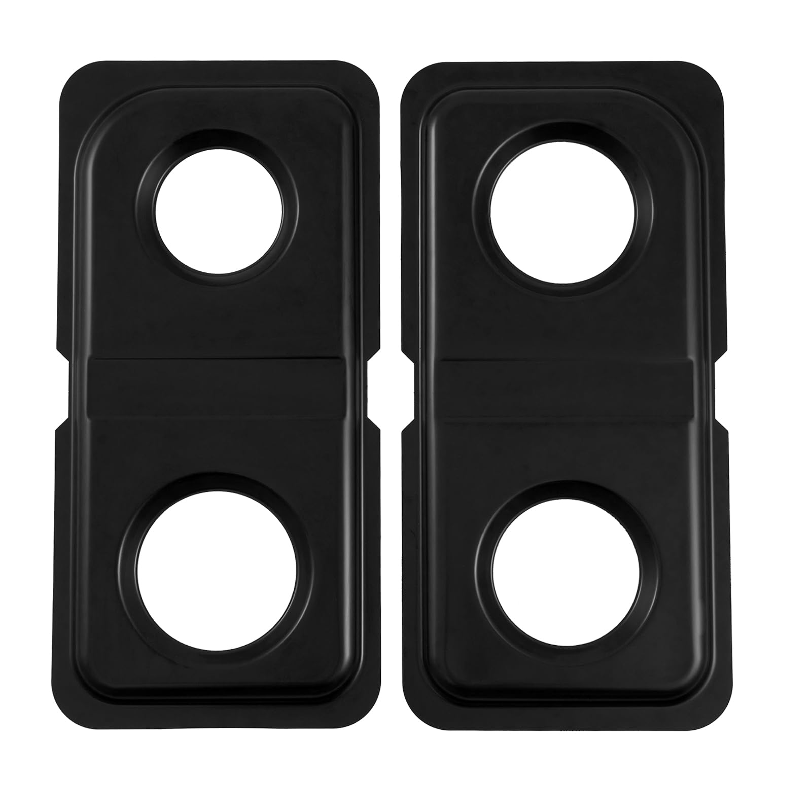 Upgraded Drip Pans Replacement for GE Hotpoint Gas Stove Drip Tray WB34K10009 Right WB34K10010 Left GE Double Oven Burner Drip Pan Spectra Part Gas Drip Bowl Catch Range Cooktop Burner Black 1set - Image 4