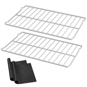 UPGRADE W10256908 Range Oven Rack Compatible with Whirlpool Stove Parts Amana Maytag Kenmore Kitchenaid Oven Racks WPW10256908 Oven Wire Racks Baking Rack 24" x 15.75" 304 Stainless Steel Shelves 2Pcs