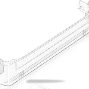 UPGRADED WPW10183971 W10172186 Refrigerator Door Shelf Bin Compatible with Whirlpool Refrigerator Shelf Replacement Part W10183971 Door Shelf Bar Kenmore Fridge Door Shelf Replacement Bottom Door Trim