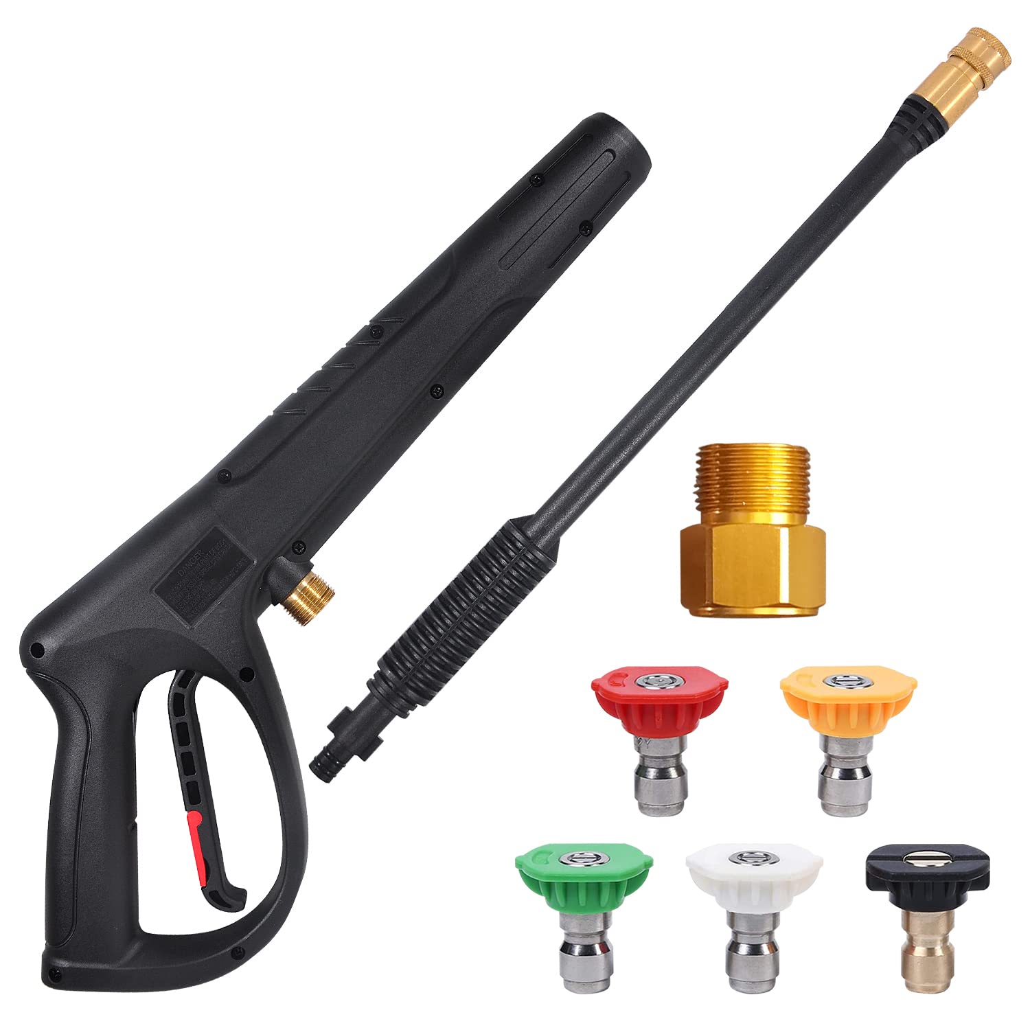 Coyardor Pressure Washer Gun with Extension Wand M22-14 & M22-15 Fitting