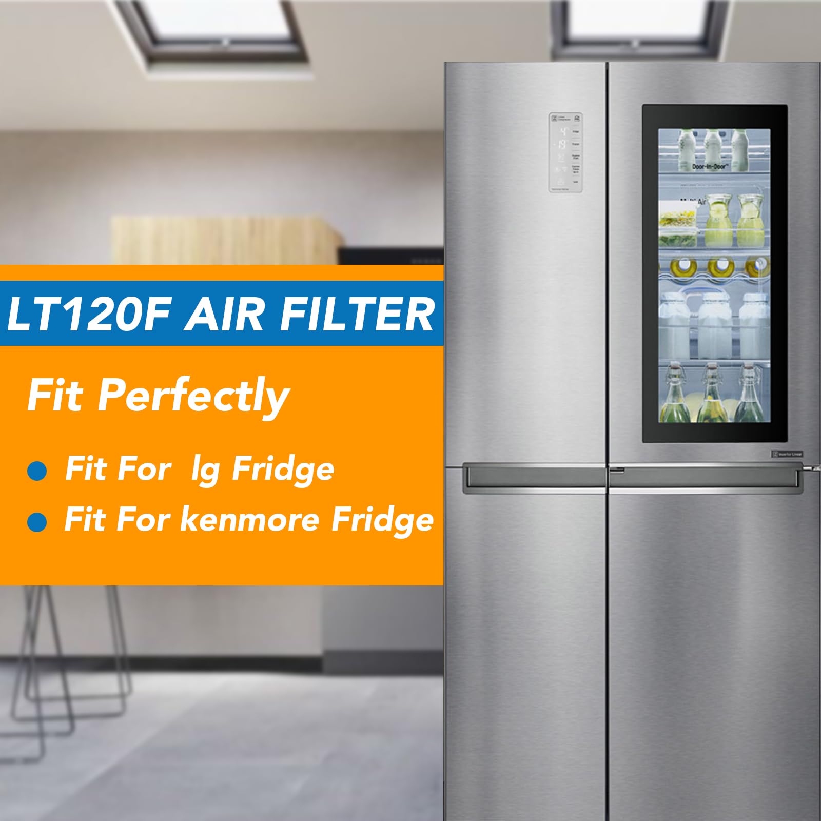 3 Pack LT120F Air Filter Replacement for LG Refrigerator, Kenmore Elite 9918, 795,Replaces ADQ73214404, LMXS30776S,ADQ73214402 ADQ73214403 - Image 7