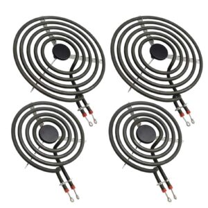 【2026 UPGRADED】 MP22YA Electric Range Burner Element Unit Set - Replacement for Ken-more Whirlpool May-tag Hardwick Norge Ranges/Stoves - Include 2 pcs MP15YA 6" and 2 pcs MP21YA 8" by Beaquicy