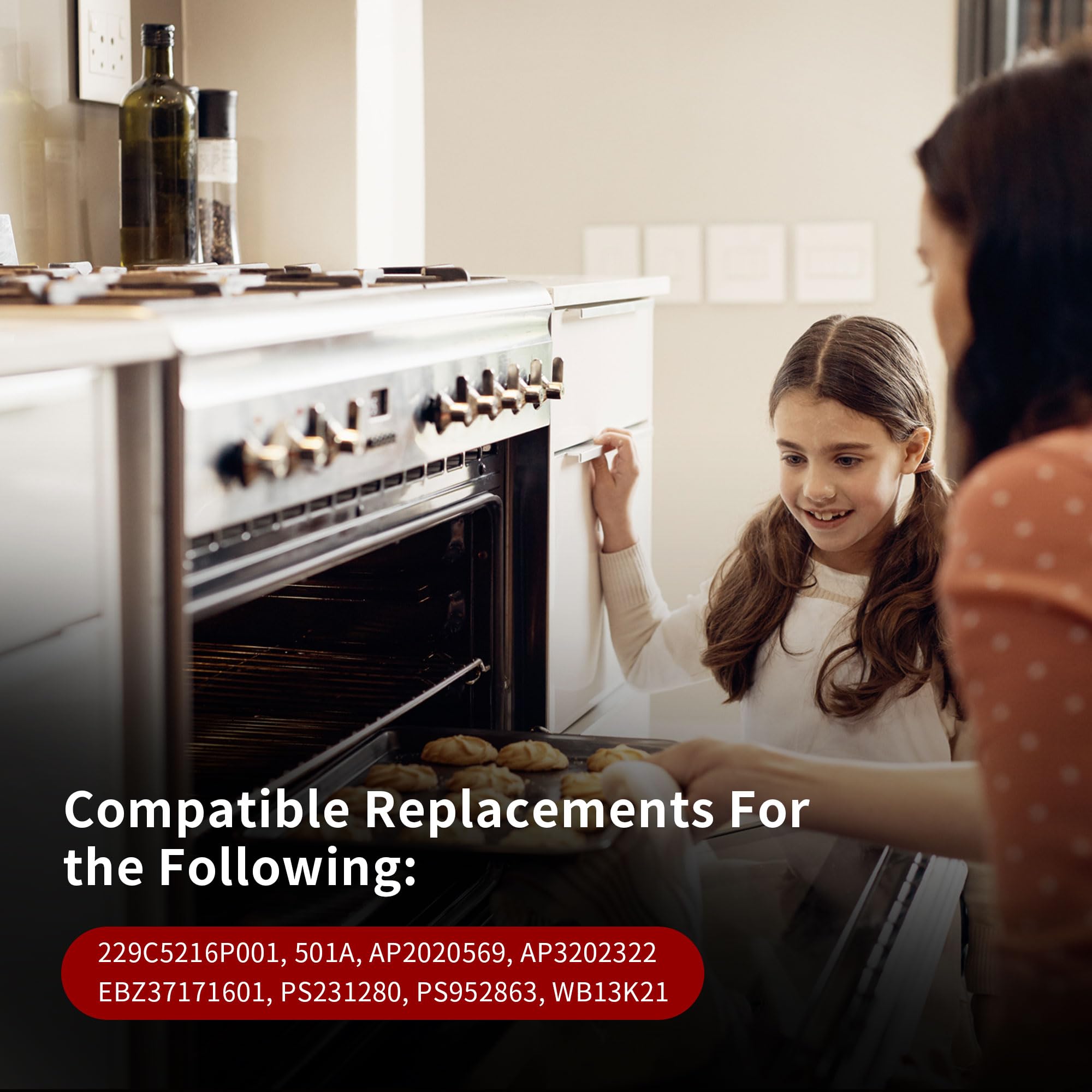GEIparts WB13K21 Oven Igniter for Gas Stove, Replacement Parts for Range, Replace 5303935066, WB13K0021, WB13T10045, WB13K10026, IG9998, 501A, PS231280, AP2020569 Ignitors - Image 5