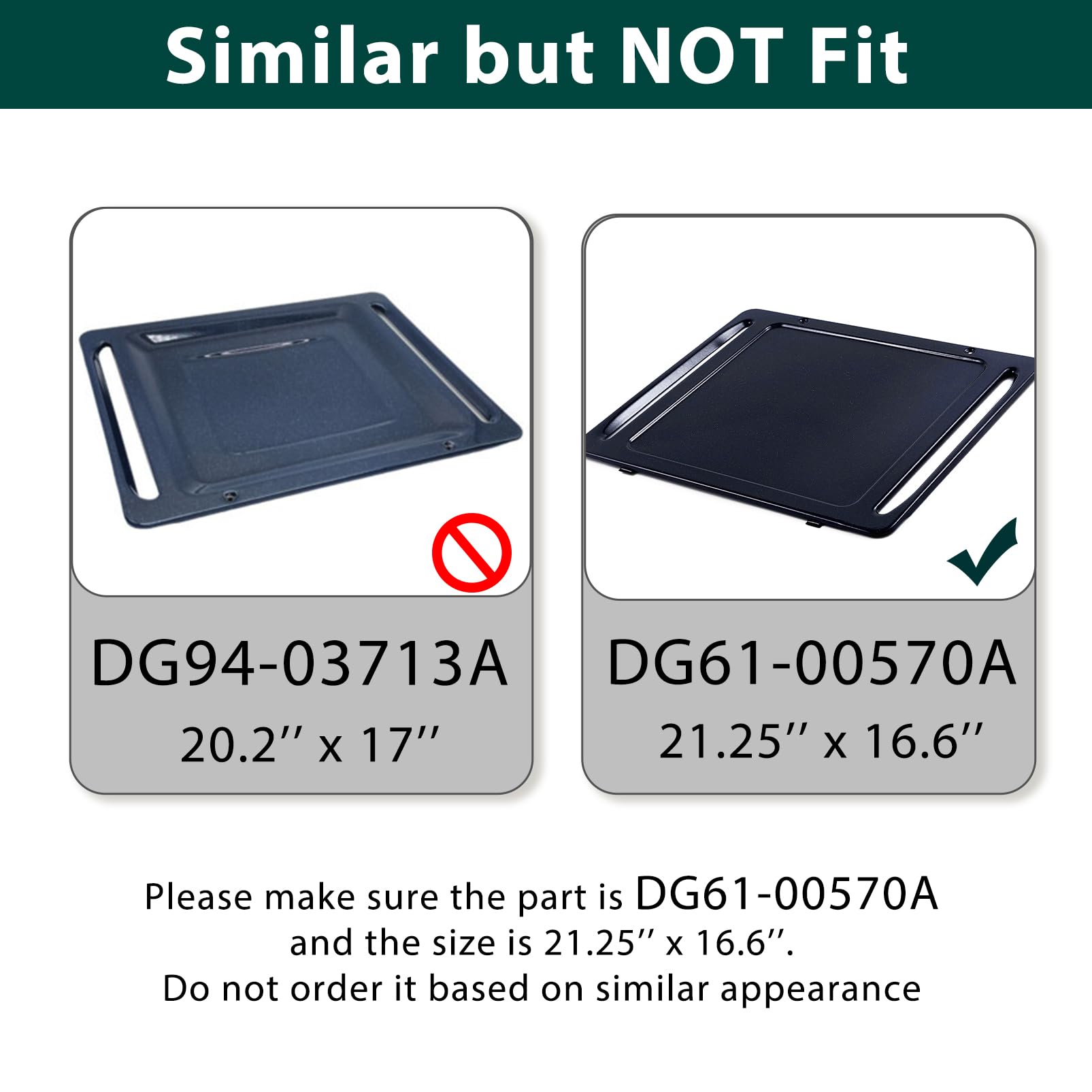 DG61-00570A Oven Bottom Liner Replacement Parts for Samsung Gas Range Liners Bottom Plate Floor Samsung NX58R5601SS/AA NX58M6630SS/AA Convection Oven Cavity-Floor Coating Bottom Pan Tray 1 Pcs - Image 7