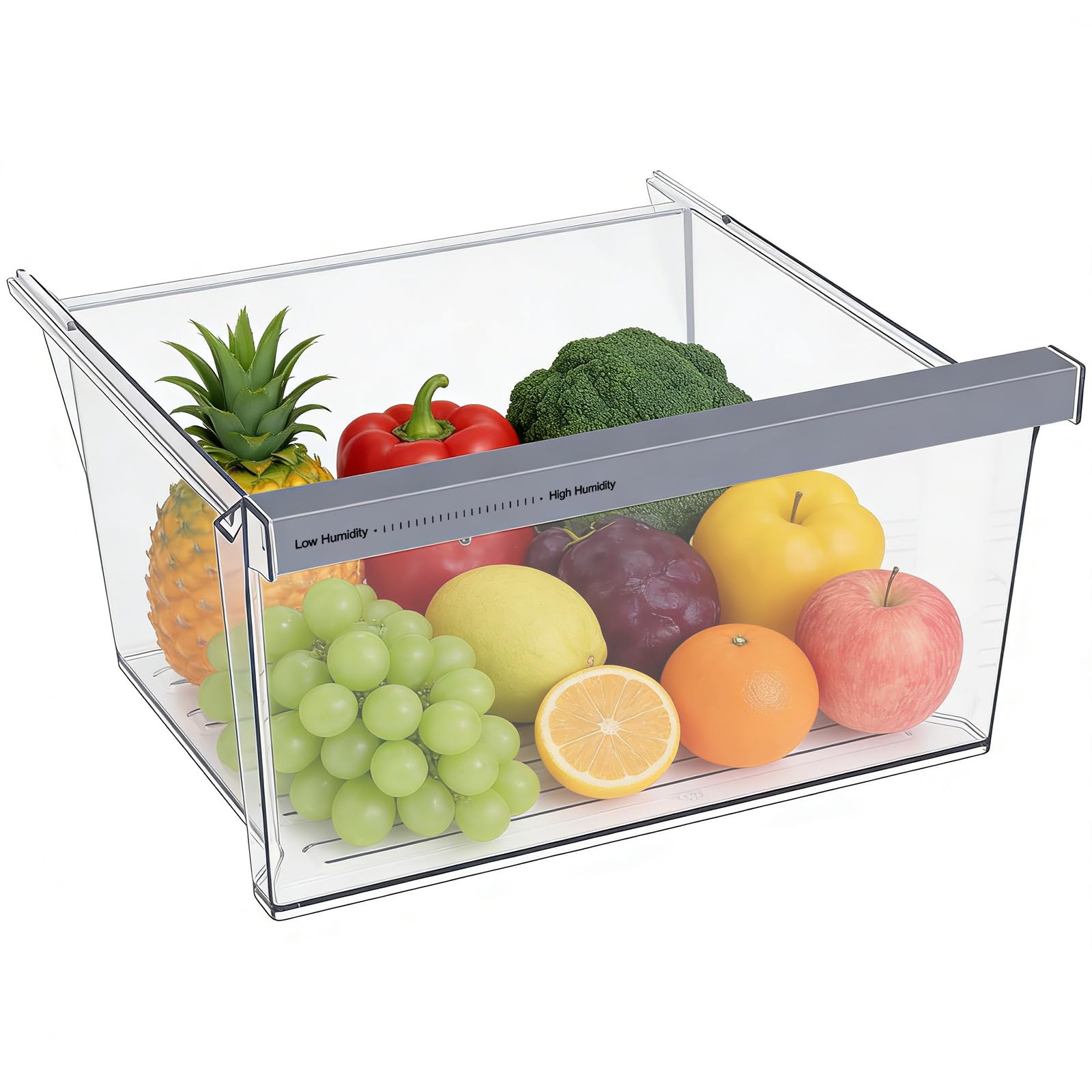 UPGRADED W11162443 Refrigerator Crisper Drawer For Whirlpool Crisper Drawer W10899435 WRS315SDHM WRS325SDHZ Vegetable Drawer For Whirlpool Fridge Drawer Replacement WRS315SDHZ02 WRS315SDHZ05