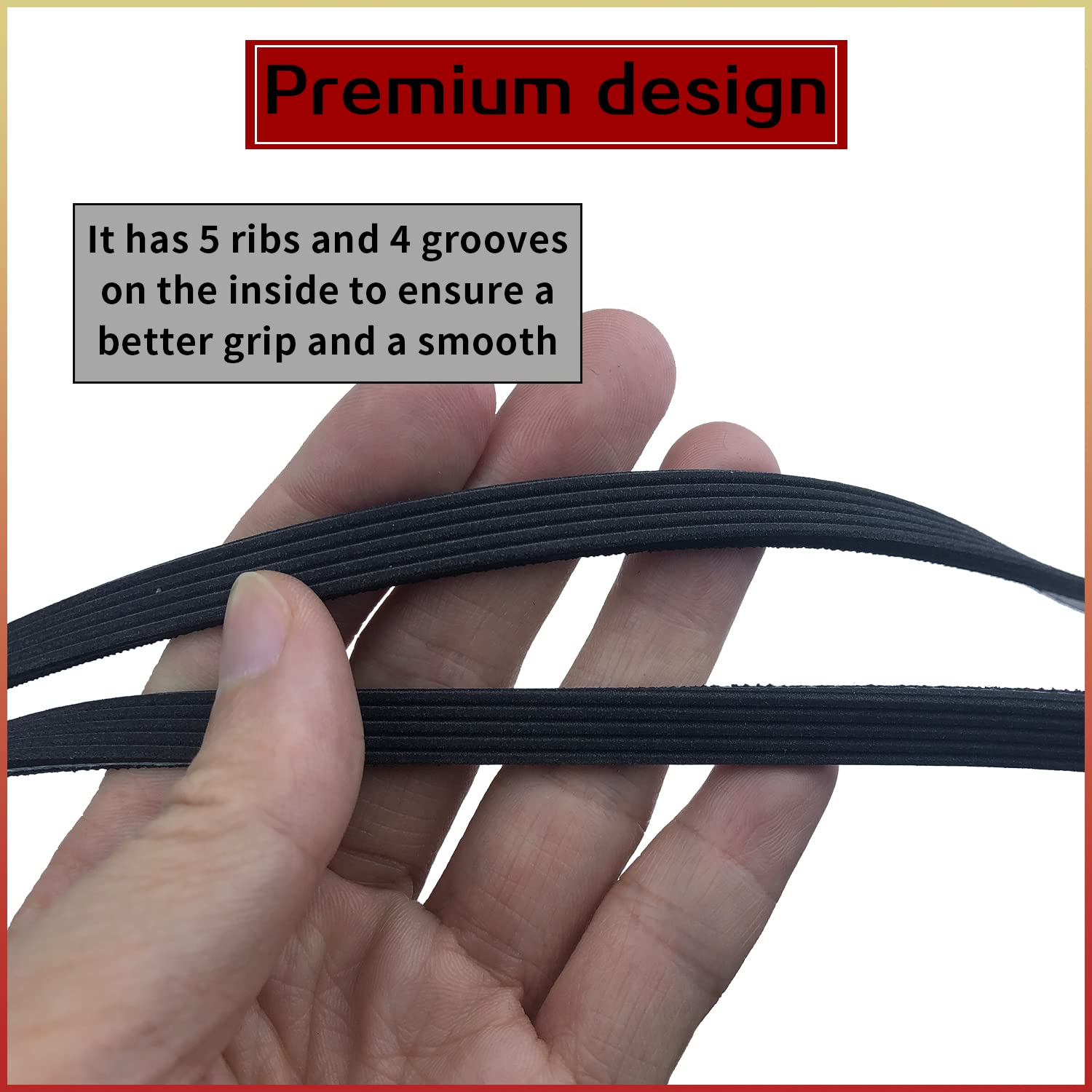 137315300/134719300 Dryer Drum Drive Belt - Replacement Part Exact Compatible with Sears Frigidaire Electrolux Dryers Replaces 1482960 134719300 AP4368788 PS2349294 7134719300