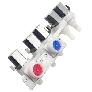 Washer Water Inlet Valve WH23X29553 for GE GFW650SPN0SN GFW650SSN0WW GFW850SPN0RS GFW850SSN0WW GFW650SPN1SN GFW850SPN1RS GFW850SPN1DG GFW850SSN1WW GFW650SSN2WW GFW850SPN2DG GFW650SPN2SN GFW850SPN2RS