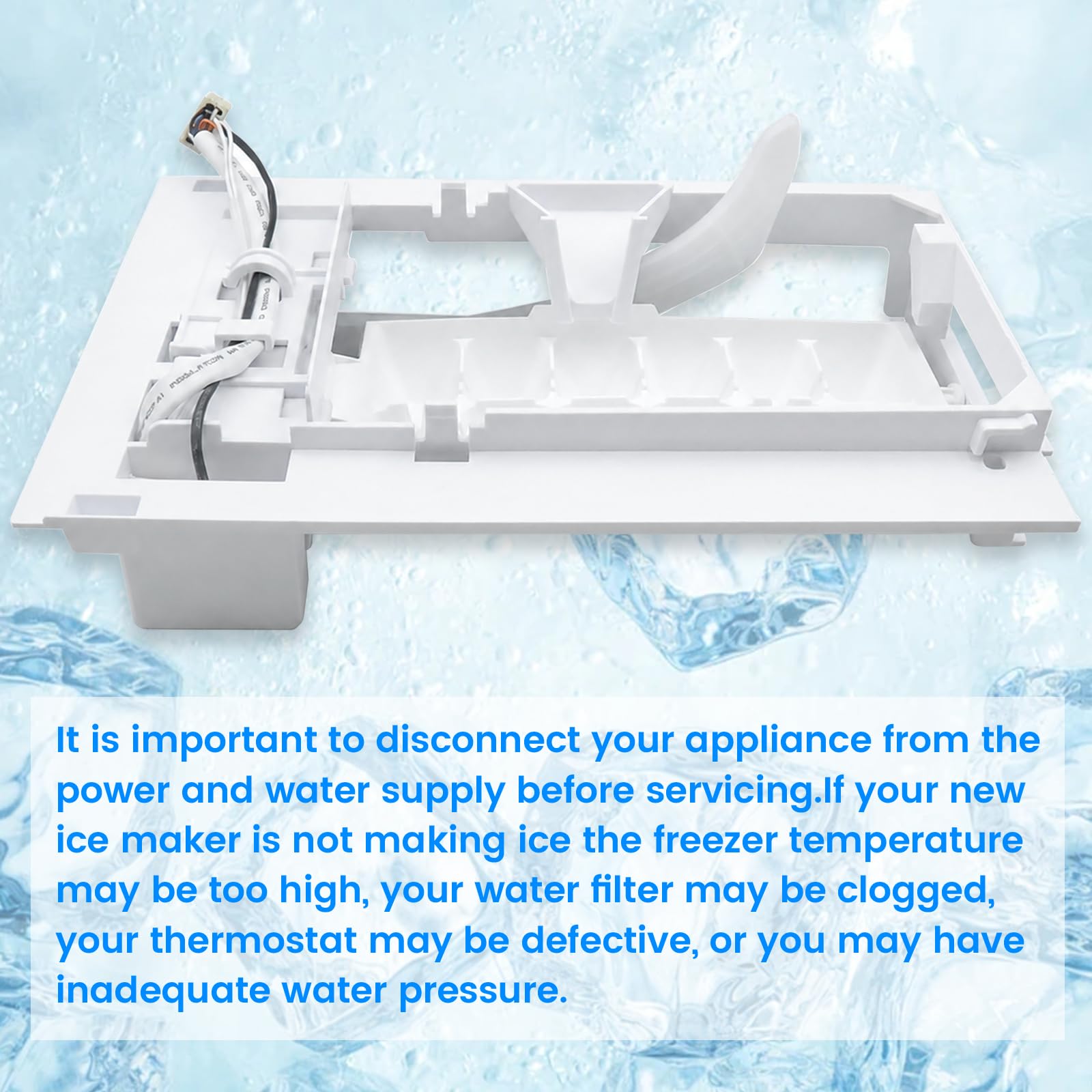 Upgraded AEQ72909603 AEQ72909602 Ice Maker Assembly for LG Refrigerator - Image 5