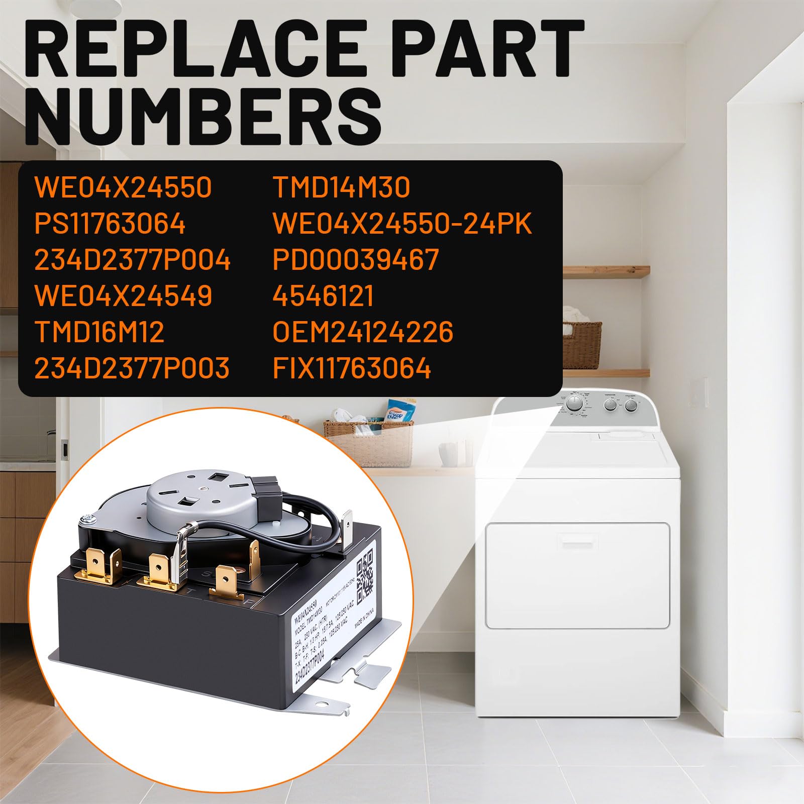 WE04X24550 234D2377P004 Dryer Timer Replacement for GE Dryer Parts Fit for GE GTD42EASJ2WW GTD42GASJ2WW GTX42EASJ2WW GTD42GASJ3WW GTD42EASJ1WW GTD48GASW0WB GTD42EASJ0WW GTD42EASJ3WW GTX42GASJ0WW - Image 7