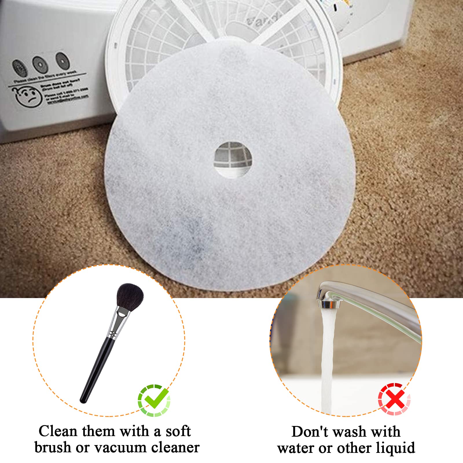 25PCS Cloth Dryer Exhaust Filter for Panda by Blutoget - Universal Dryer Lint Filter Cloth-Compatible for Panda Magic Chef Avant Sonya Dryer-20 Exhaust & 5 Air Intake Filter - Image 7