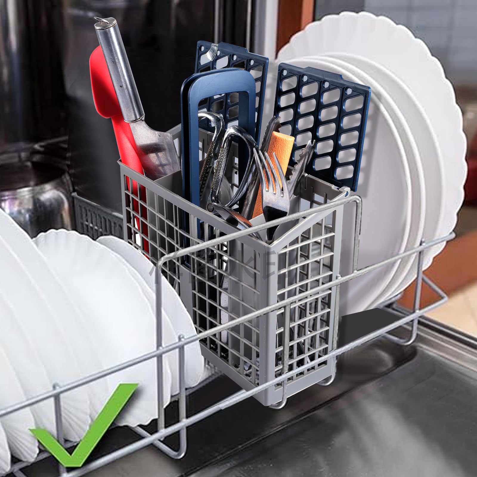 Dishwasher Cutlery Basket (9 x 3 x 10.3 inches) Fit For samsung DD82-01112A / DD94-01013A / DD97-00250A Silverware Utensil Basket - Competible With Samsung, whirlpo-l, Bosch etc. Parts DD82-01384A - Image 7