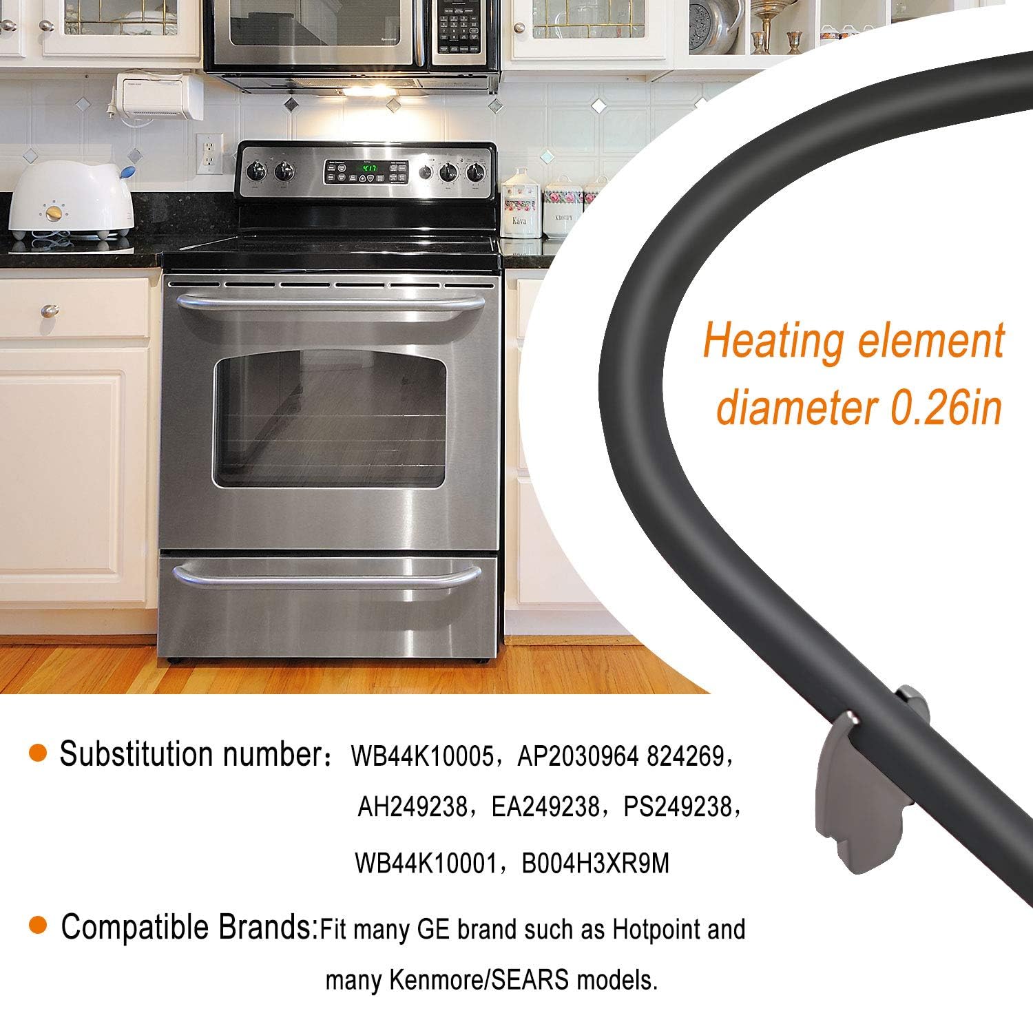 WB44k10005 Oven Bake Element WB44K10001 Fit for G-E Hot-Point Oven