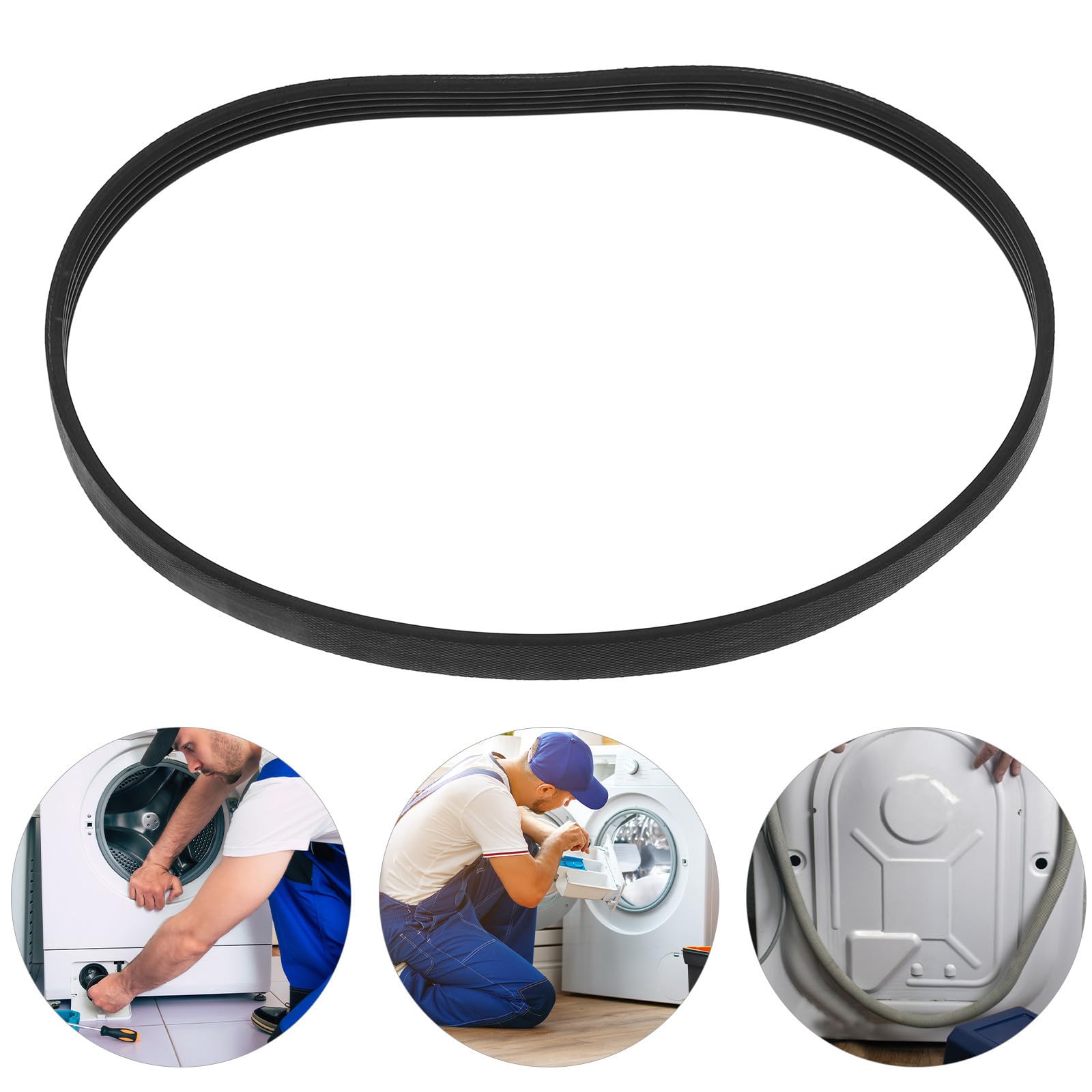 NUOBESTY Washer Drive Belt W10006384 Rubber Replacement Part Black - Image 4
