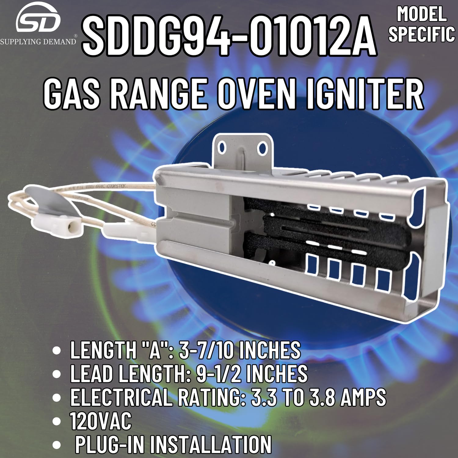 Supplying Demand DG94-01012A 4011538 Gas Range Oven Igniter Replacement Model Specific Not Universal - Image 6