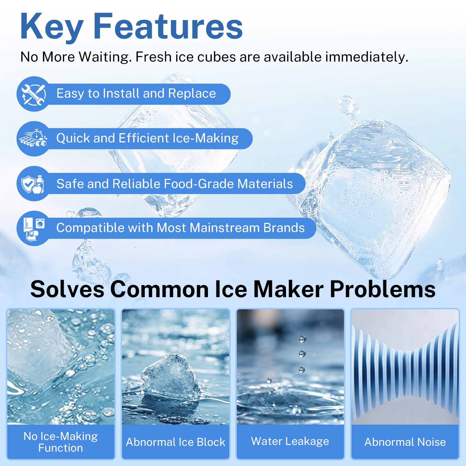 Nurfosttek 2198597 Ice Maker, 185W 115V 60Hz, Fit for Whirlpool, Maytag - Image 5