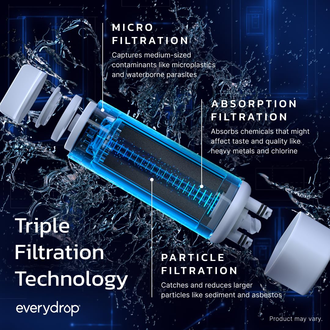everydrop by Whirlpool Ice & Water Refrigerator Filter A, Blue, EDRARXD1 - Image 6