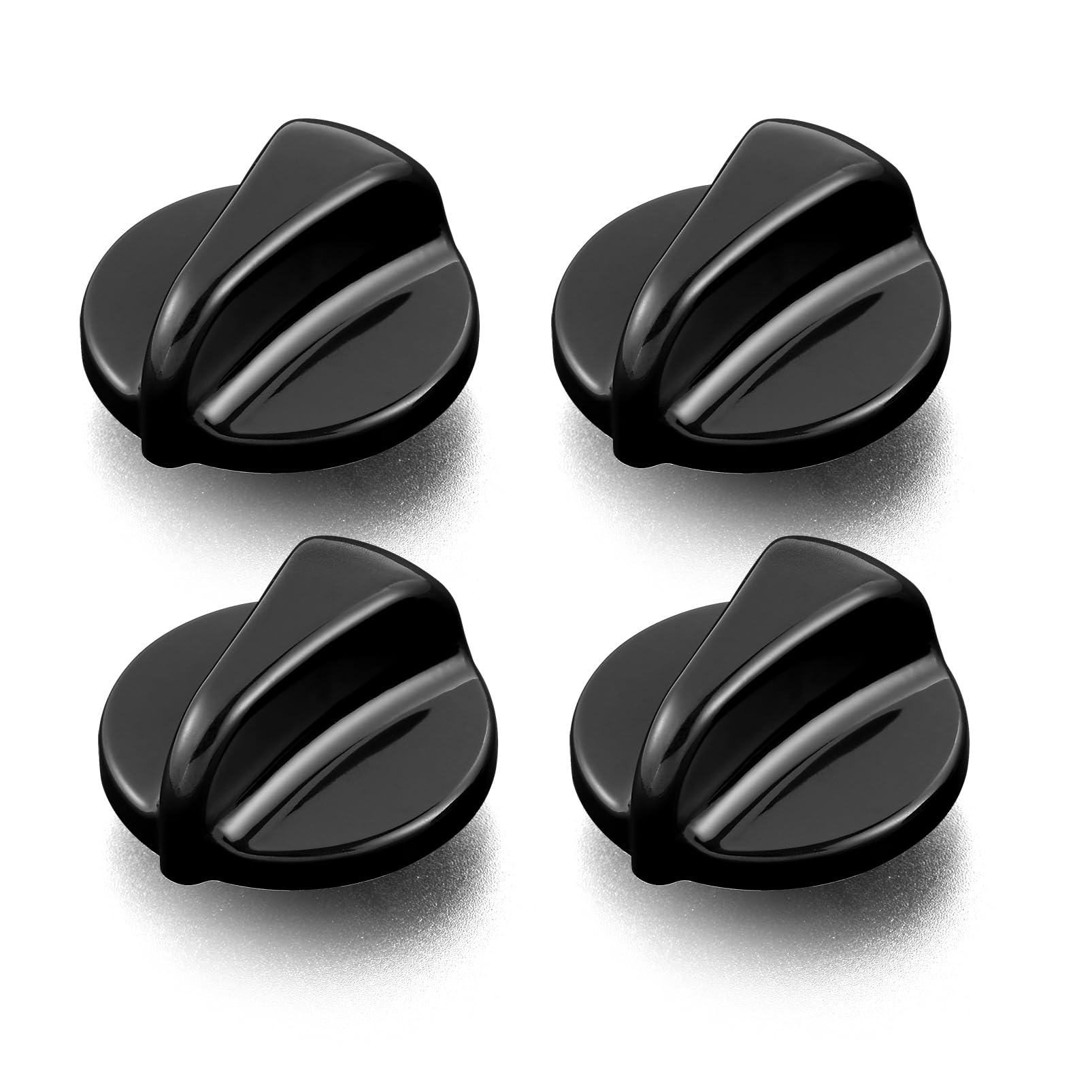 WB03K10035 Stove Knobs Cooktop Replacement Parts for GE Range Cooktop Oven Knob Black Plastic GE Hotpoint General Electric Burner Control XL44 Stove Knob KIP 5963 183d5598 Stove Top Knobs 4 Pcs - Image 3