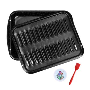 Broiler Pan & Roasting Rack Set Griddle Pan,Oven Safe Tray with Slotted Rack Grill Pan for Healthy Oven Meals Heat Resistant PFOA & PTFE Free Dishwasher Safe