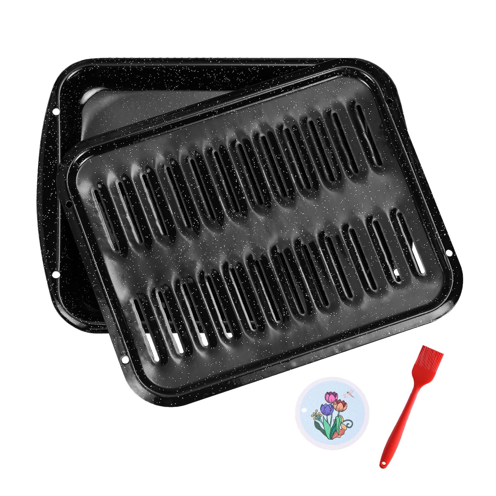Broiler Pan & Roasting Rack Set Griddle Pan,Oven Safe Tray with Slotted Rack Grill Pan for Healthy Oven Meals Heat Resistant PFOA & PTFE Free Dishwasher Safe